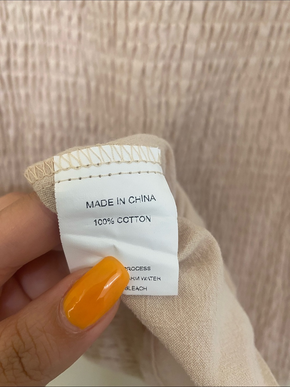Oatmeal Puff Sleeve Smocked Midi Dress - Picture 3 of 5